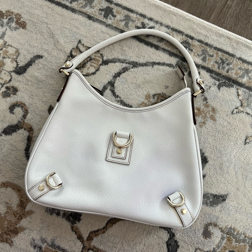 Vintage Gucci Abbey D-Ring Hobo Bag in White